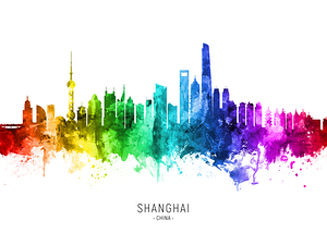 Shanghai China Skyline