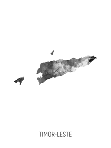 Timor Leste Watercolor Map