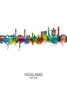 Faisalabad Pakistan Skyline