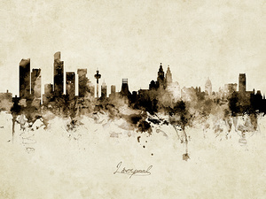 Liverpool England Skyline