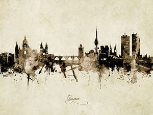 Prague Praha Czech Republic Skyline