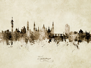 Zaragoza Spain Skyline