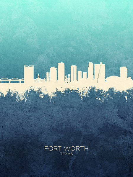Fort Worth Texas Skyline Print