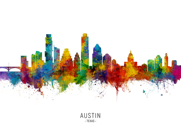 Austin Texas Skyline Print