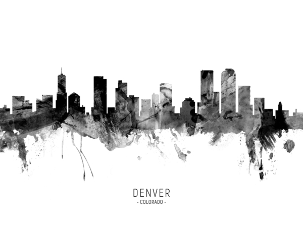 Denver Colorado Skyline Print