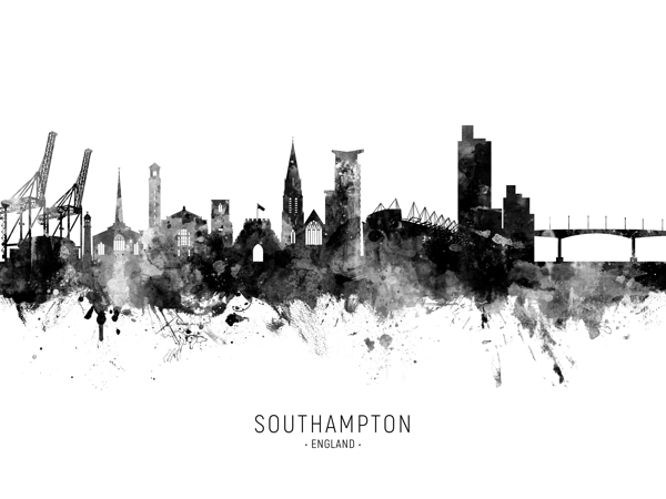 Southampton England Skyline Print