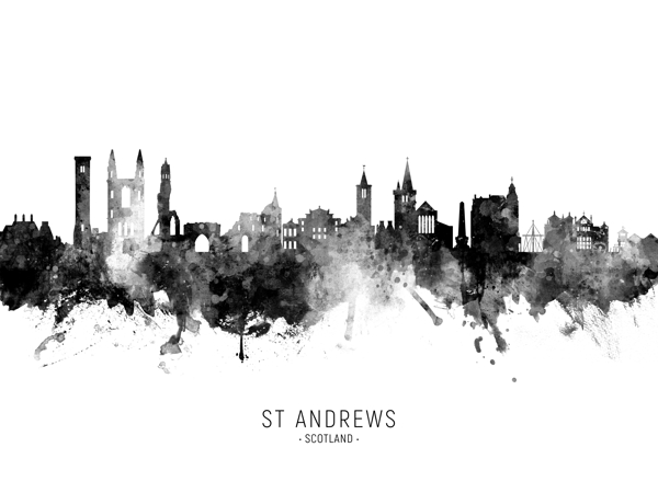 St Andrews Scotland Skyline Print
