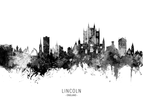 Lincoln England Skyline Print