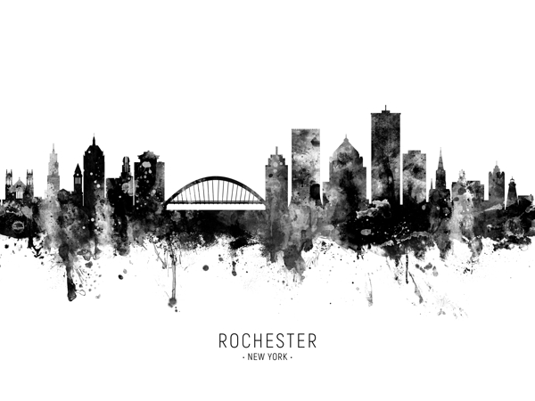 Rochester New York Skyline Print