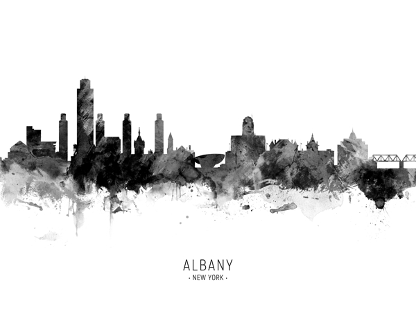 Albany New York Skyline Print