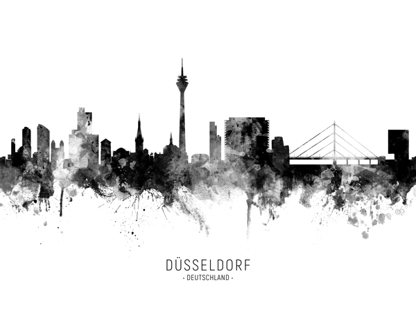 Dusseldorf Germany Skyline Print