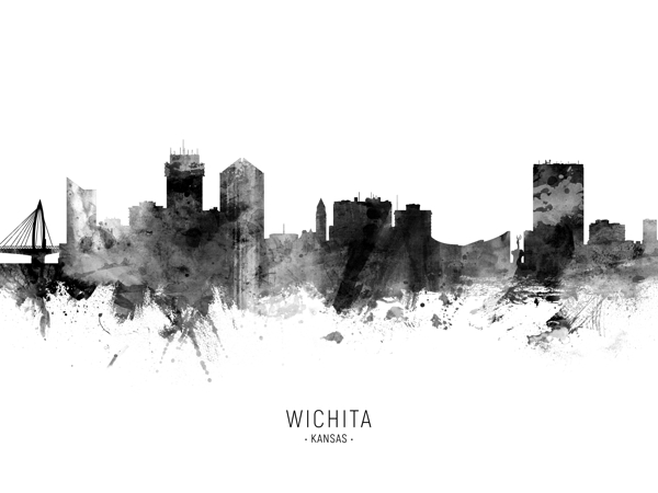 Wichita Kansas Skyline Print