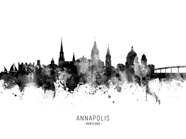 Annapolis Maryland Skyline Print