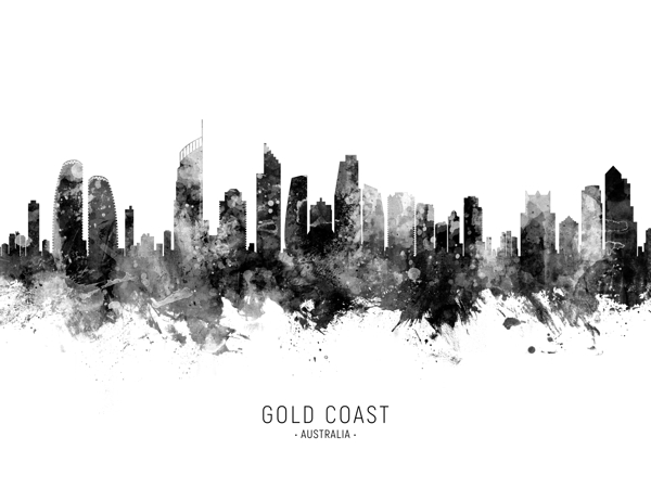 Gold Coast Australia Skyline Print