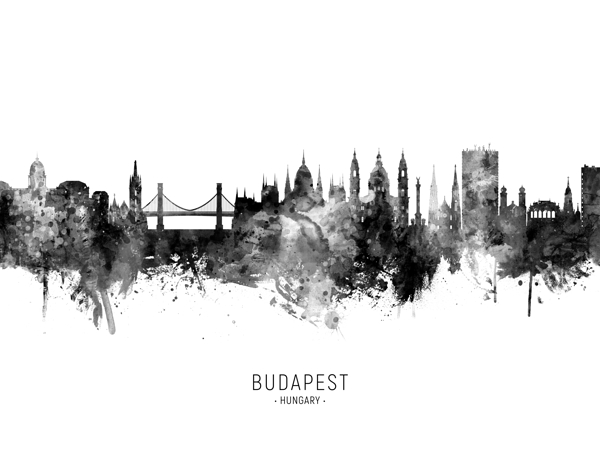 Budapest Hungary Skyline Print
