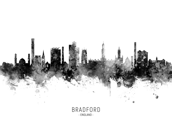Bradford England Skyline Print