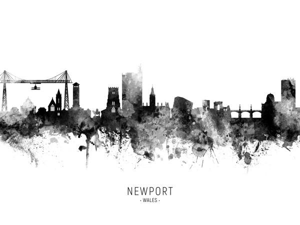 Newport Wales Skyline Print