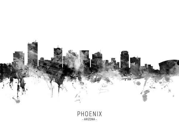 Phoenix Arizona Skyline Print