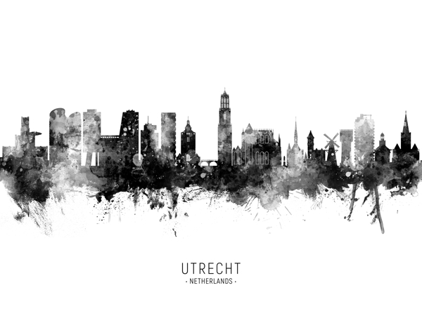 Utrecht The Netherlands Skyline Print