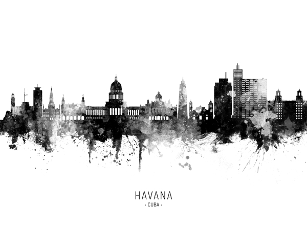 Havana Cuba Skyline Print