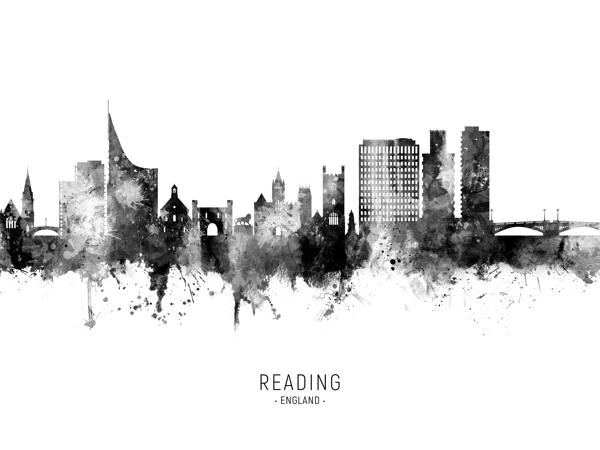 Reading England Skyline Print