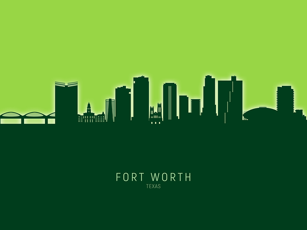 Fort Worth Texas Skyline Print