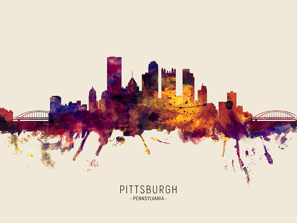 Pittsburgh Pennsylvania Skyline Print
