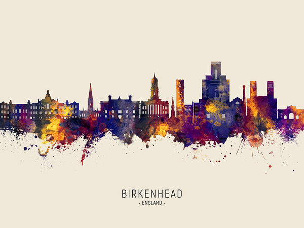 Birkenhead England Skyline Print