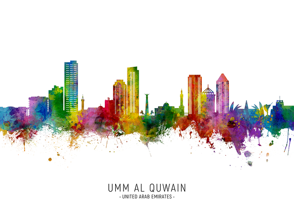 Umm Al Quwain Skyline Print