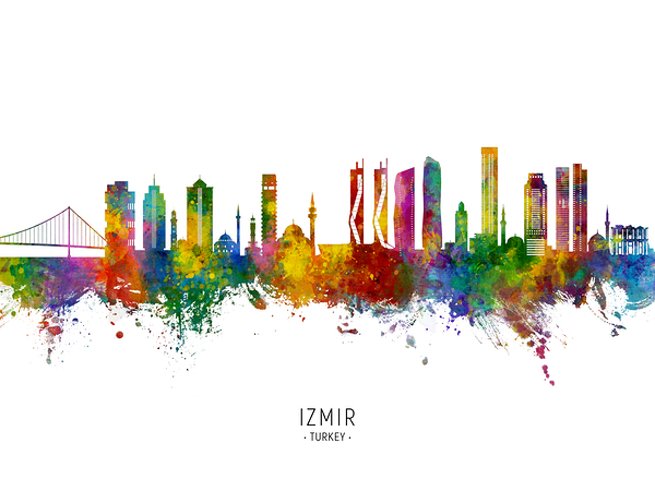 Izmir Turkey Skyline Print