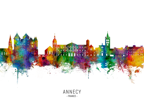 Annecy France Skyline Print