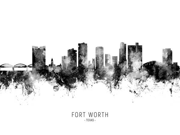 Fort Worth Texas Skyline Print