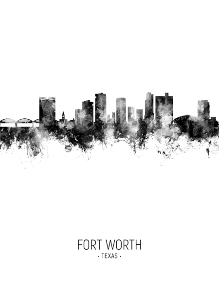 Fort Worth Texas Skyline Print