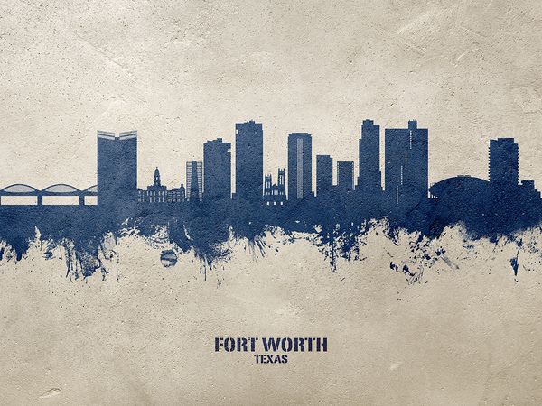 Fort Worth Texas Skyline Print