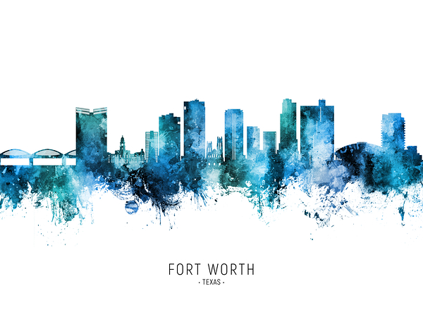 Fort Worth Texas Skyline Print