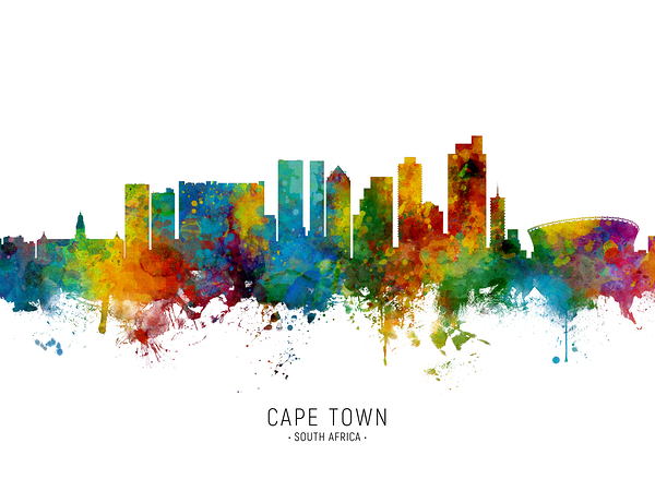 Cape Town South Africa Skyline Print