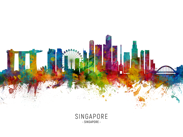 Singapore Skyline Print