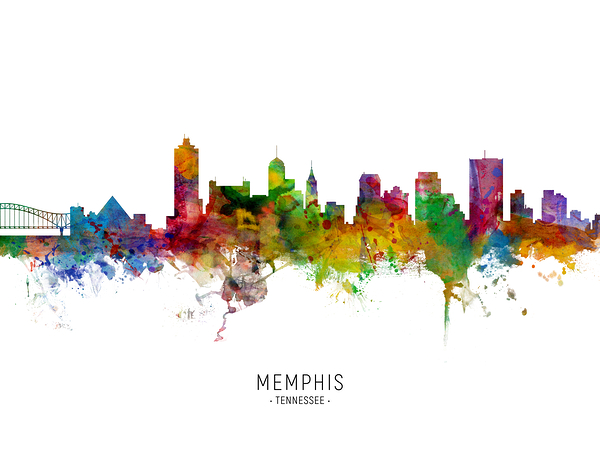 Memphis Tennessee Skyline Print