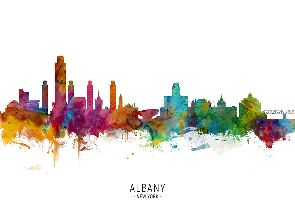 Albany New York Skyline Print