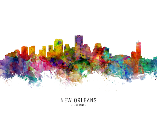 New Orleans Louisiana Skyline Print
