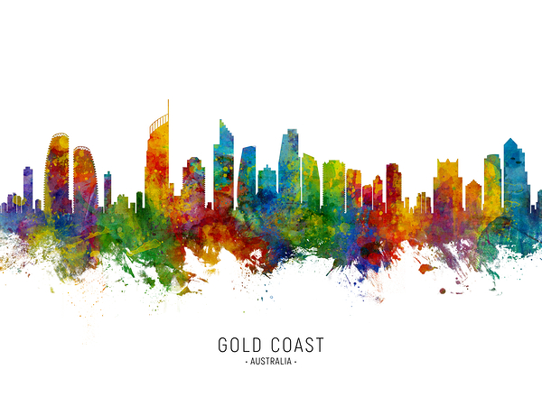 Gold Coast Australia Skyline Print