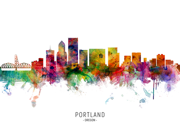 Portland Oregon Skyline Print
