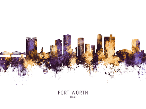 Fort Worth Texas Skyline Print