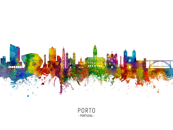 Porto Portugal Skyline Print