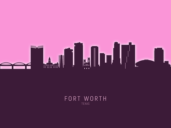 Fort Worth Texas Skyline Print