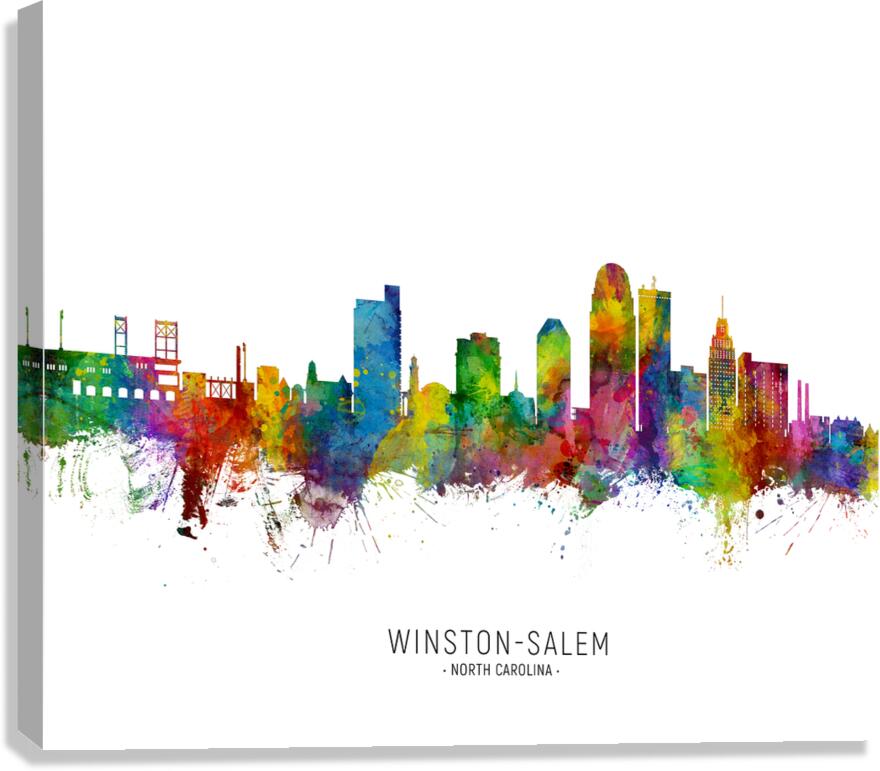 Winston-Salem North Carolina Skyline Canvas Print