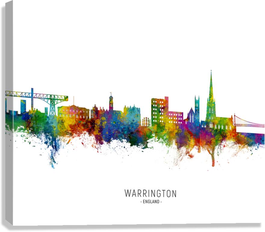 Warrington England Skyline Canvas Print
