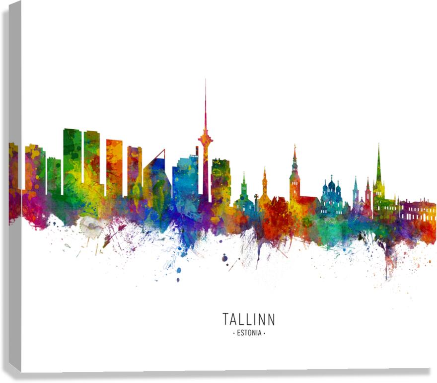 Tallinn Estonia Skyline Canvas Print