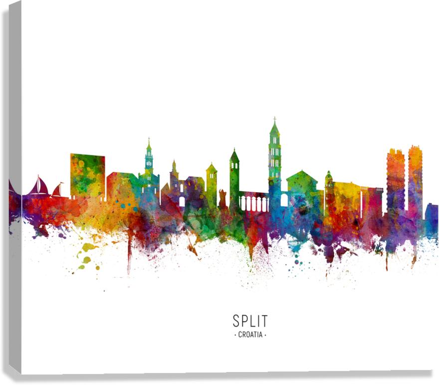 Split Croatia Skyline Canvas Print