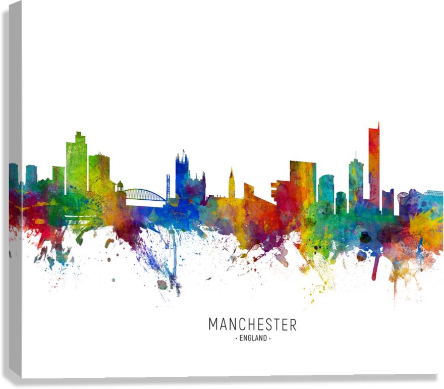 Manchester England Skyline Canvas Print